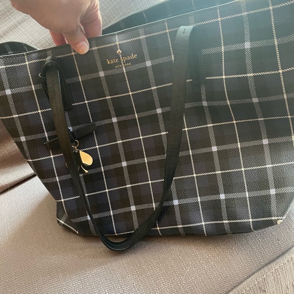 Kate Spade Blue plaid Tote - Picture 1 of 10